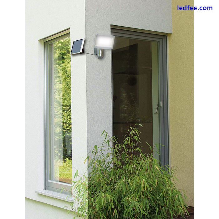 Brennenstuhl Solar PIR Motion Sensor LED Outdoor Security Flood Light Aluminium 4 