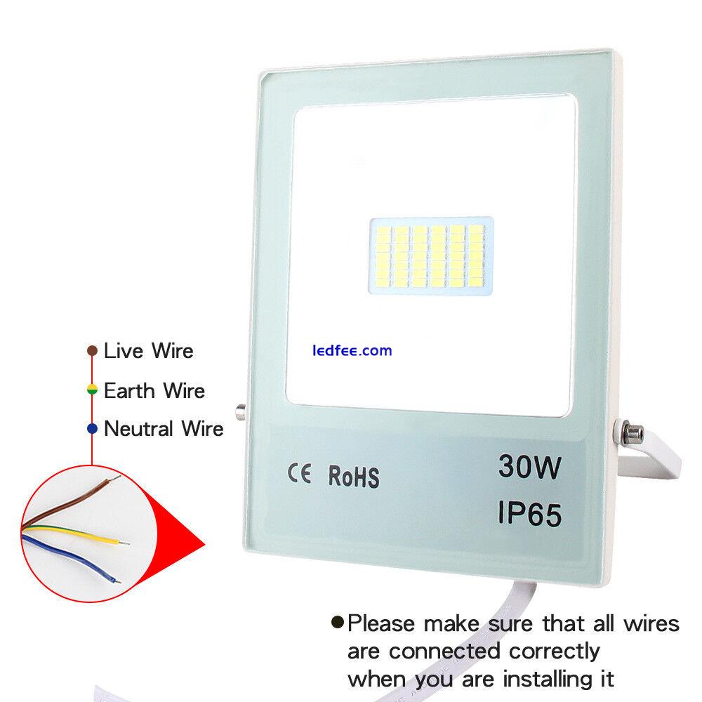 LED Flood Light Outdoor Waterproof Spotlight Daylight Garden Lamp 10W 800lm 3 