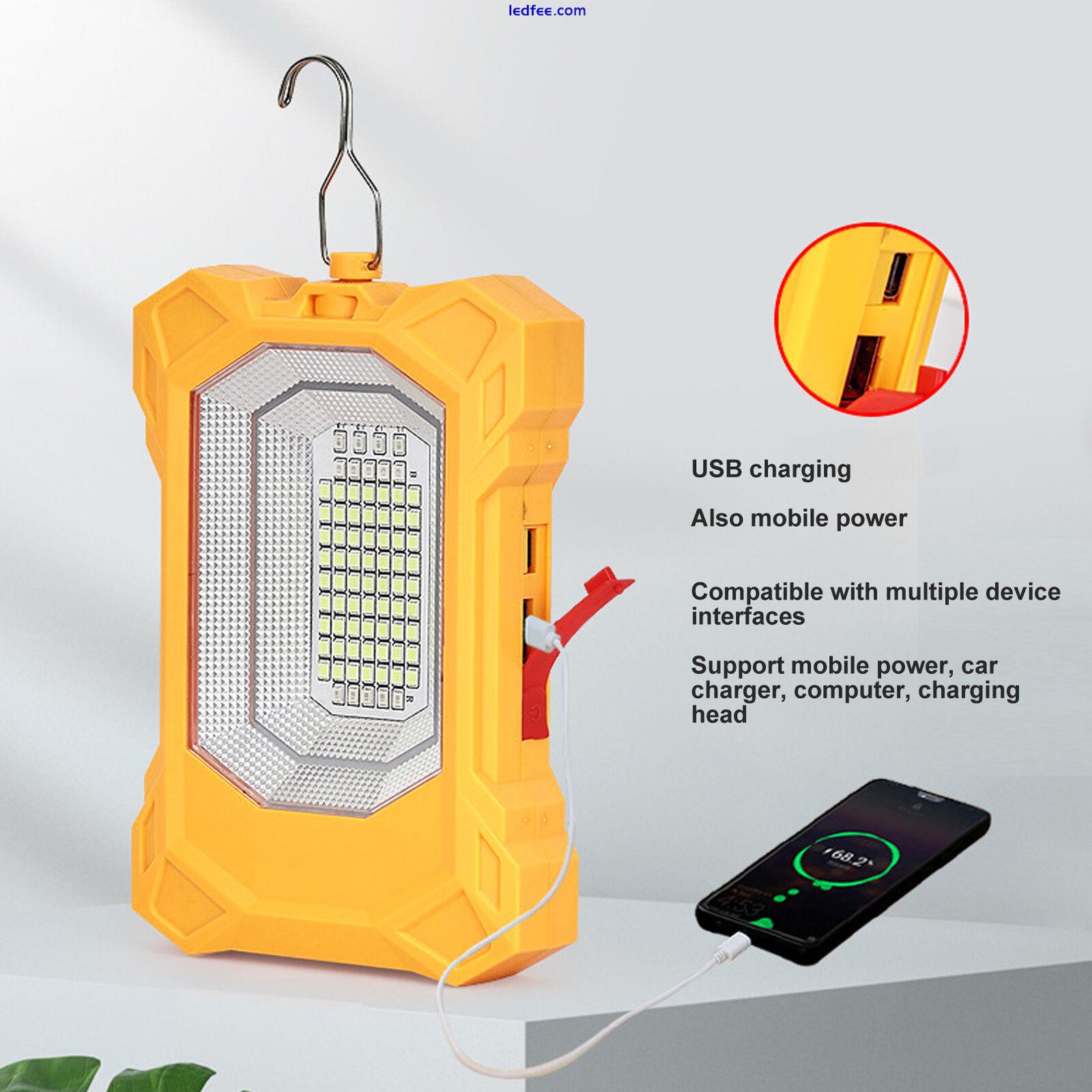 LED Solar Light Portable LED Work Light USB Rechargeable Flood Light With 4 4 