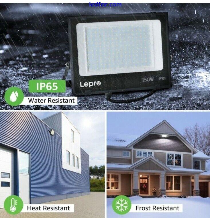 Lepro Outdoor Led Flood Light 18000Lm 150W 6500K 3 