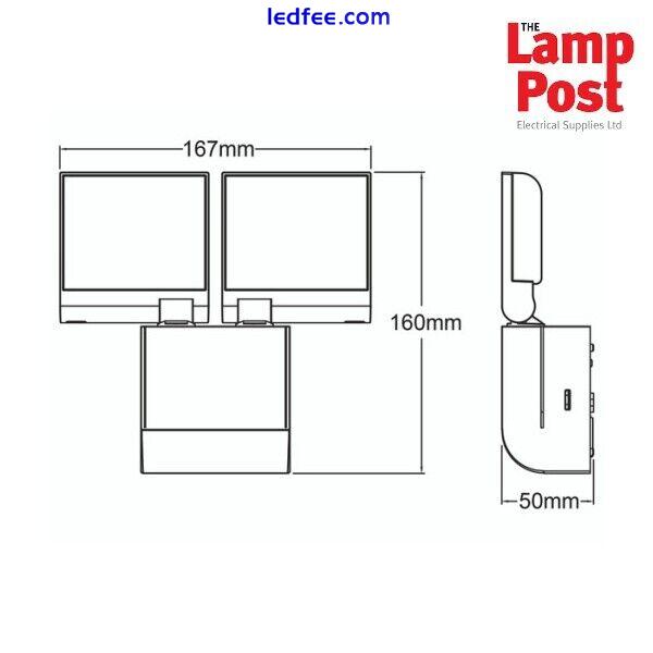 Timeguard LED200FLBP 17W LED Compact Floodlight Twin Flood Light - Black 2 