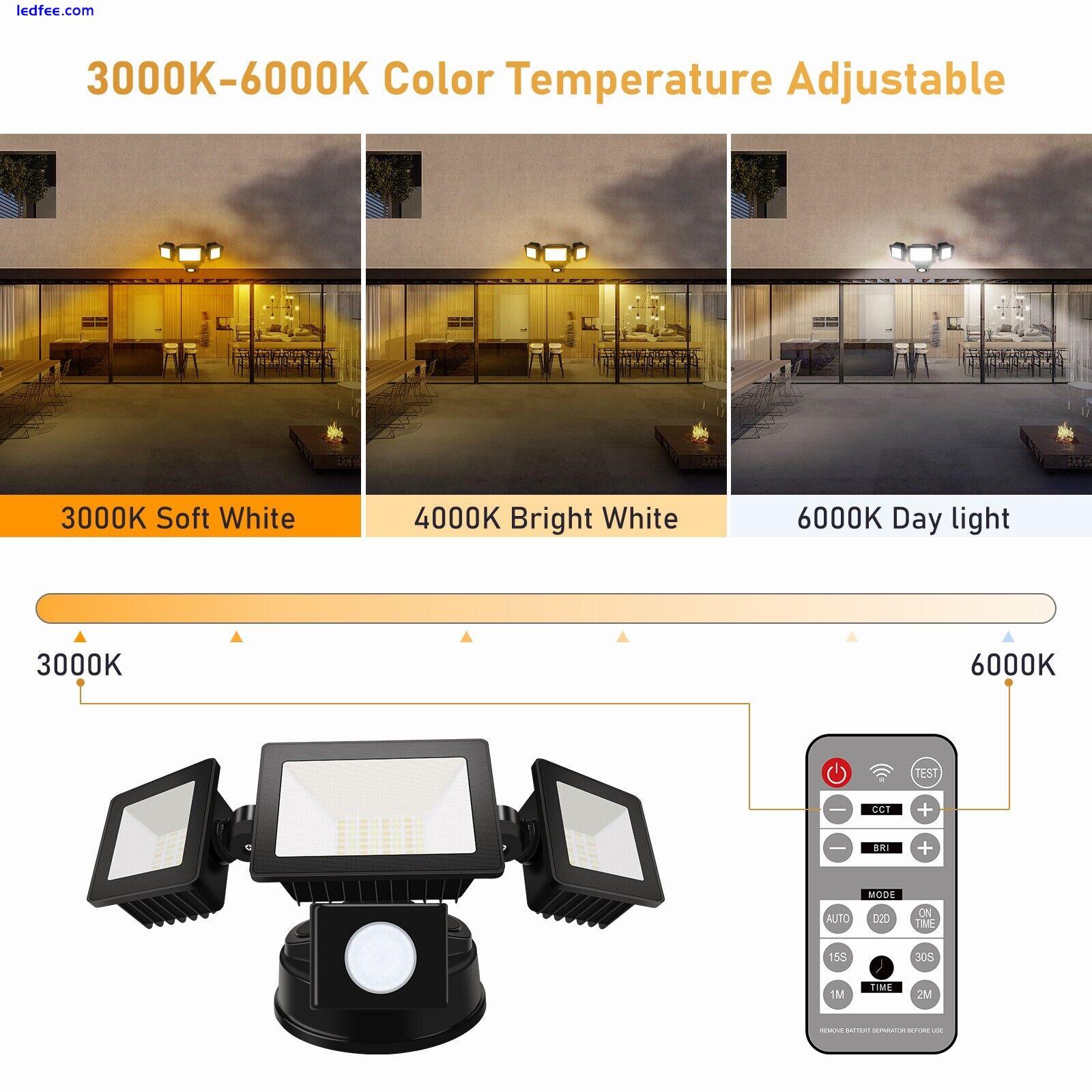 3 Modes LED Security Flood Light Outdoor PIR Motion Sensor 3200LM Waterproof 3 