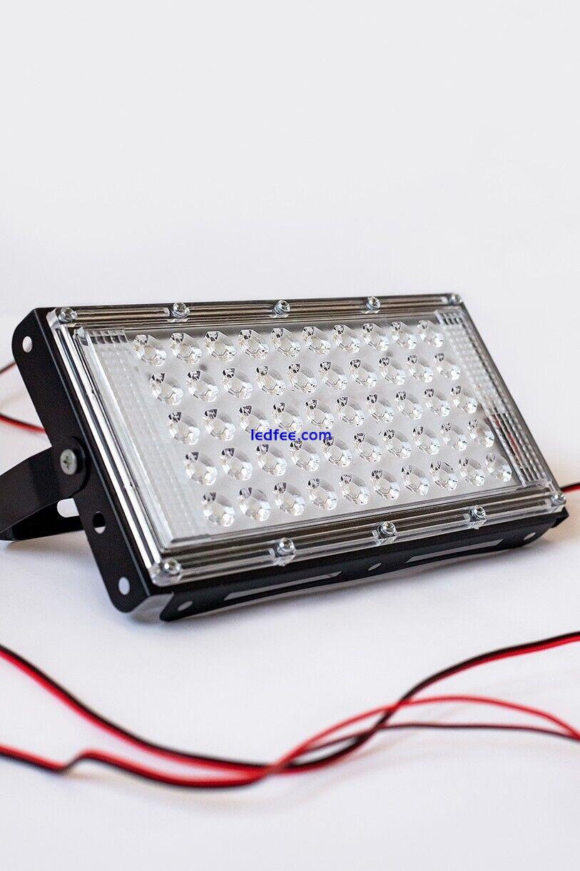 50 watt LED Flood Light 12 Vdc with Alligator clips and Rocker Switch 0 