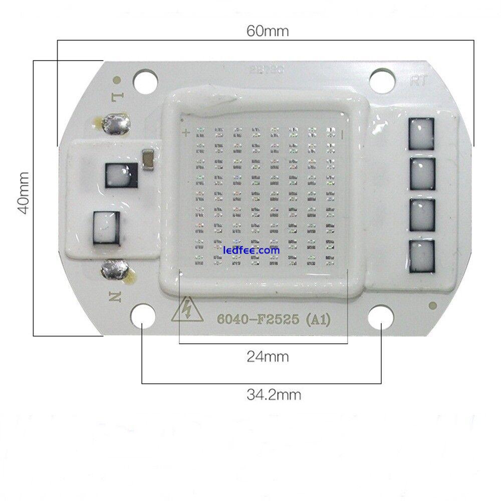 50W LED Floodlight COB Chip Integrated Smart IC Driverless DIY 220V Red Blue G  3 