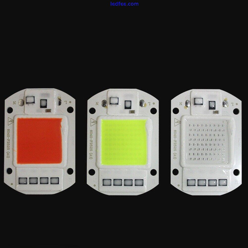 50W LED Floodlight COB Chip Integrated Smart IC Driverless DIY 220V Red Blue G  4 