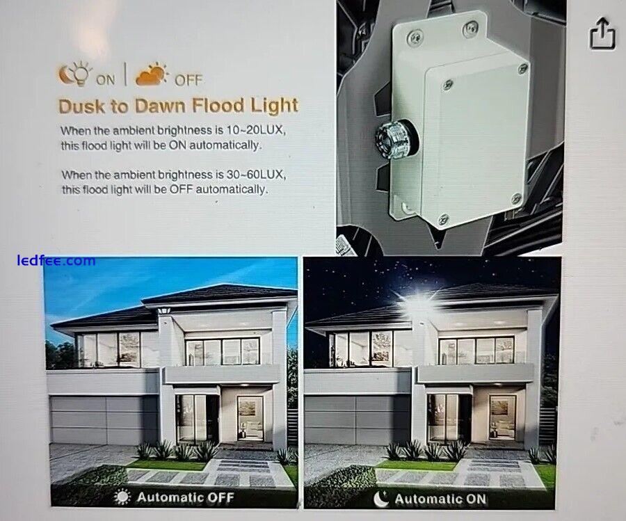 Led Flood Lights Outdoor 90w 8100lm Dusk To Dawn Security Light With Photocell I 1 