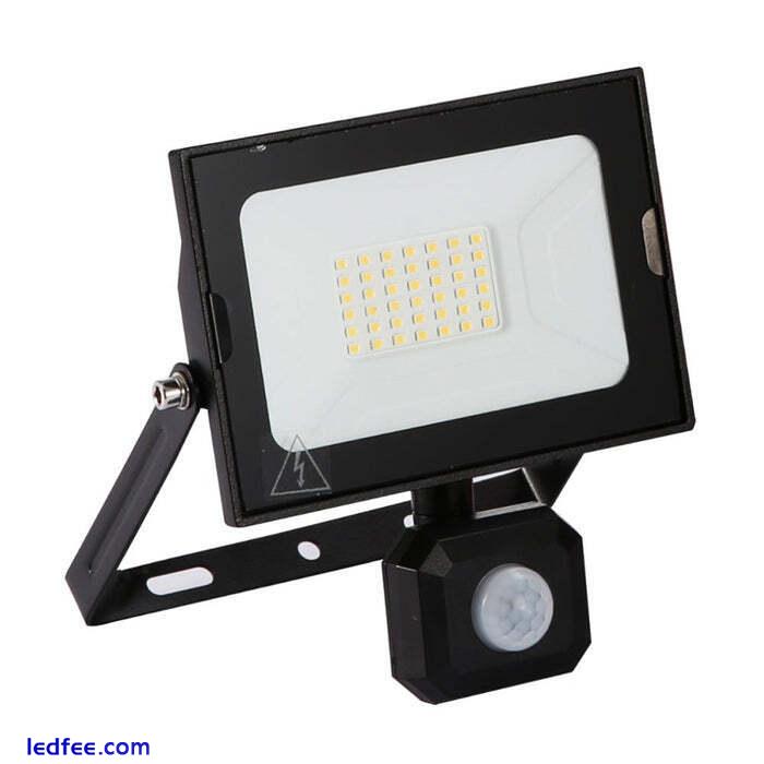 TEKLED Pegasus Flood Light with PIR Motion Sensor 10W-50W 4000K Cool White IP65 4 