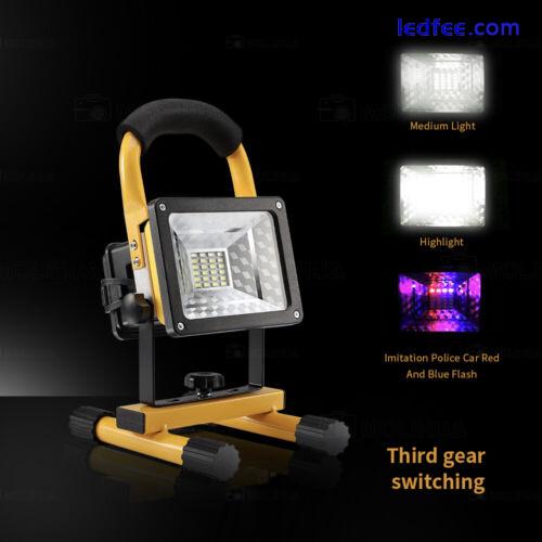 LED Rechargeable Cordless Mobile Portable Work Site Flood Light Fishing Camping 4 