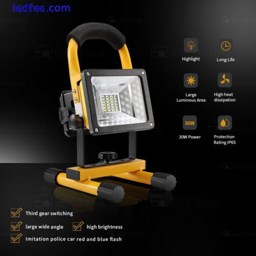 LED Rechargeable Cordless Mobile Portable Work Site Flood Light Fishing Camping 1 