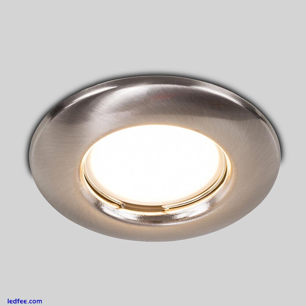 6 x Fixed / Tilt Recessed LED GU10 Downlights Ceiling Spotlight Downlighter Spot 4 
