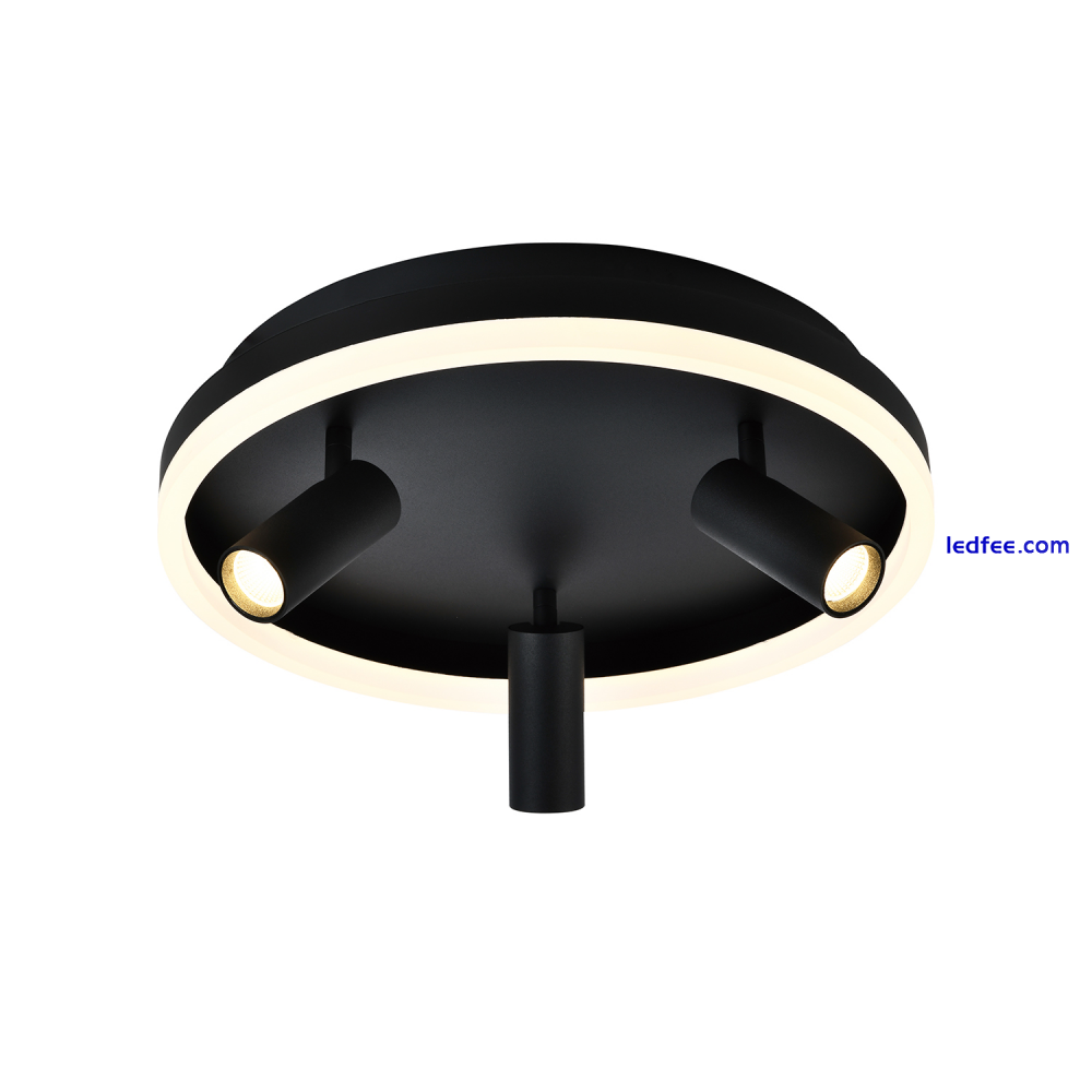Modern Designer Matt Black LED Flush Spot Ceiling Light with Adjustable Heads... 0 