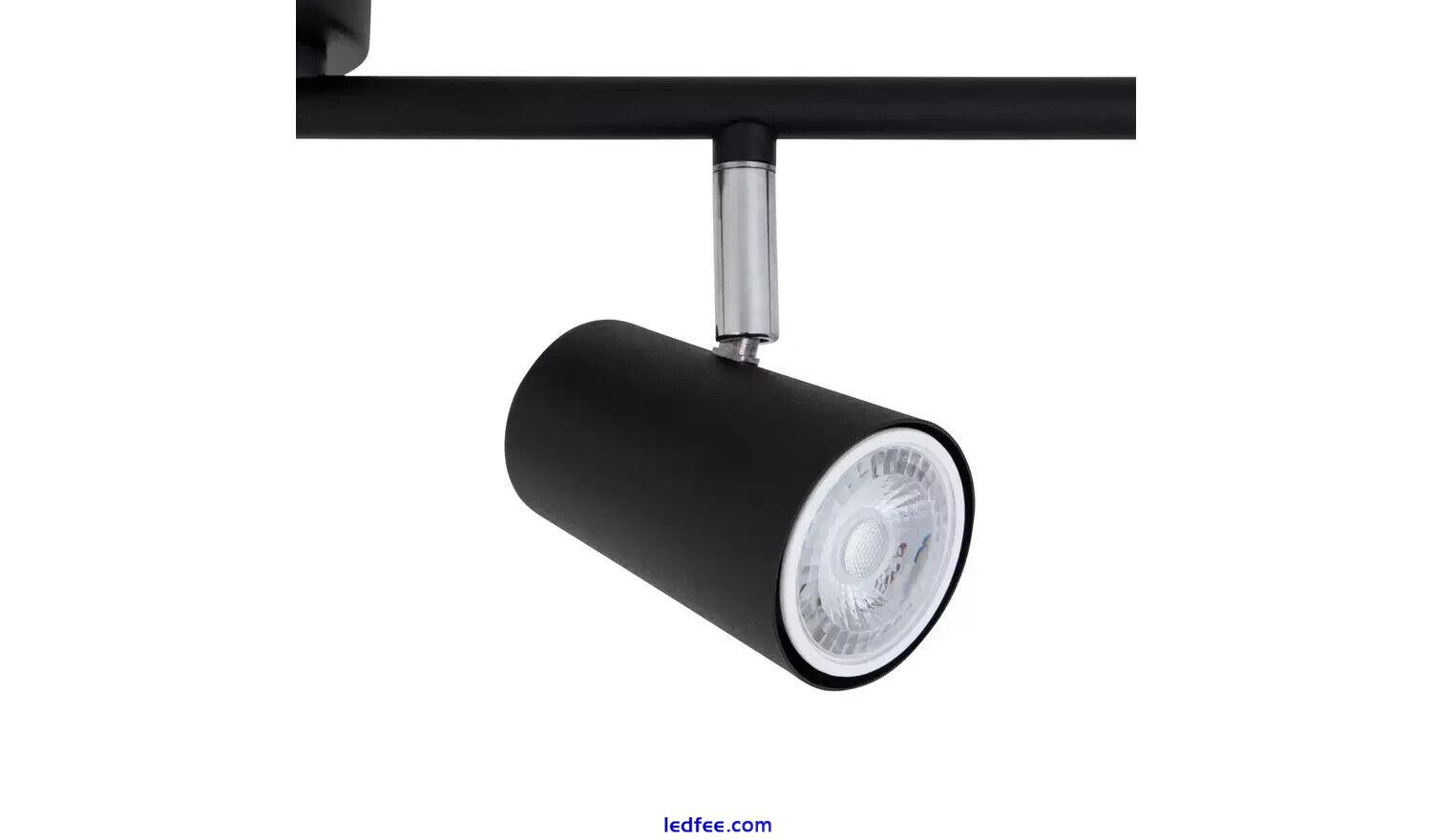 Argos Home 350 Degree Adjustable 4 Light Spotlight Bar - Matt Black 7637490 R 0 