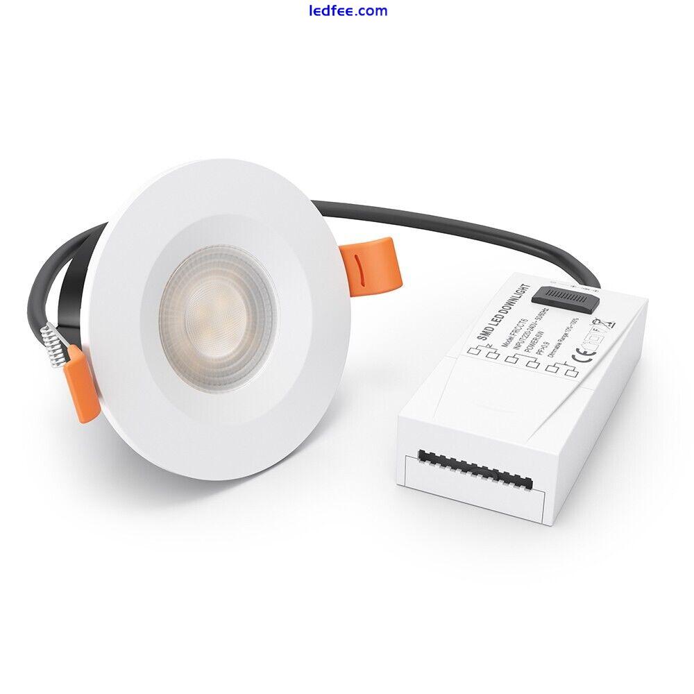 Fire Rated CCT LED Downlight IP65 Dimmable White Spotlight Bathroom Ceiling 0 