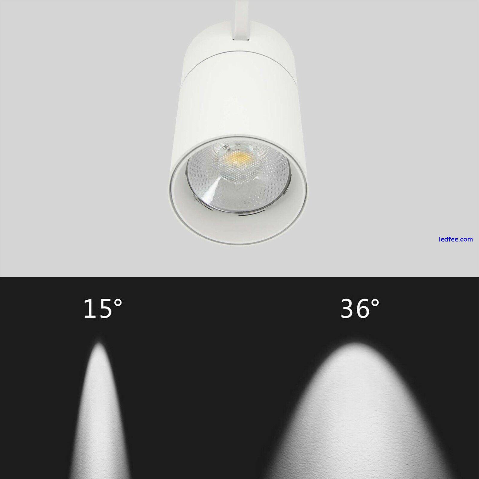 LED Track Lighting Dimmable 10W 20W 30W 3CCT 3000K/4000K/6500K 15/36° Beam Angle 0 