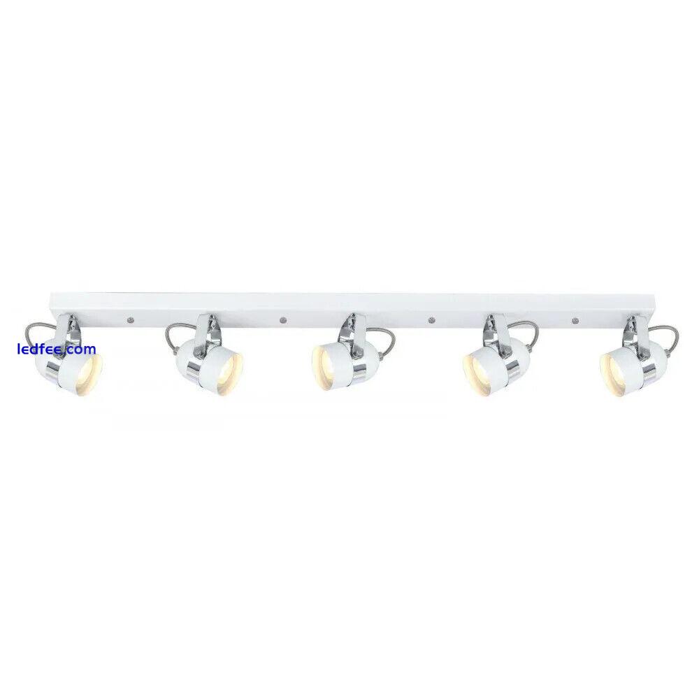 5 Way Ceiling Spot Light Fitting LED GU10 Adjustable Kitchen Spotlight Bar Lamp 2 