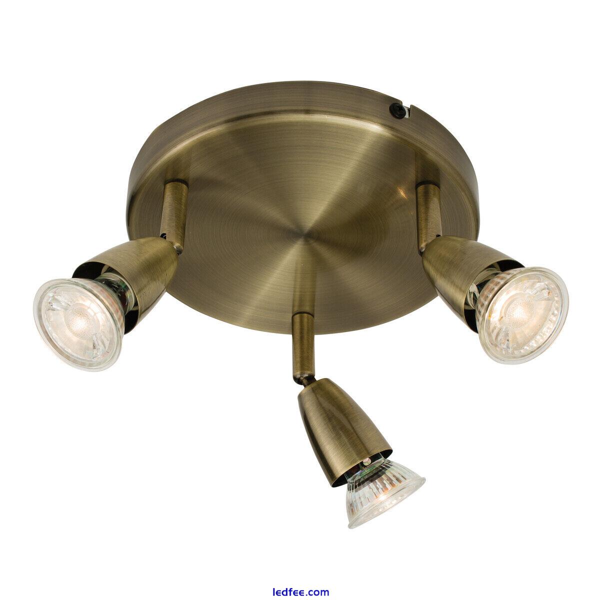 Saxby Amalfi Triple Head GU10 Spotlight Swivel Ceiling Mounted Dimmable Light 0 