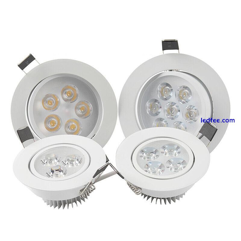 Dimmable Recessed Led Ceiling Down Light Lamp Fixture 9W 15W 21W Spotlight Round 5 