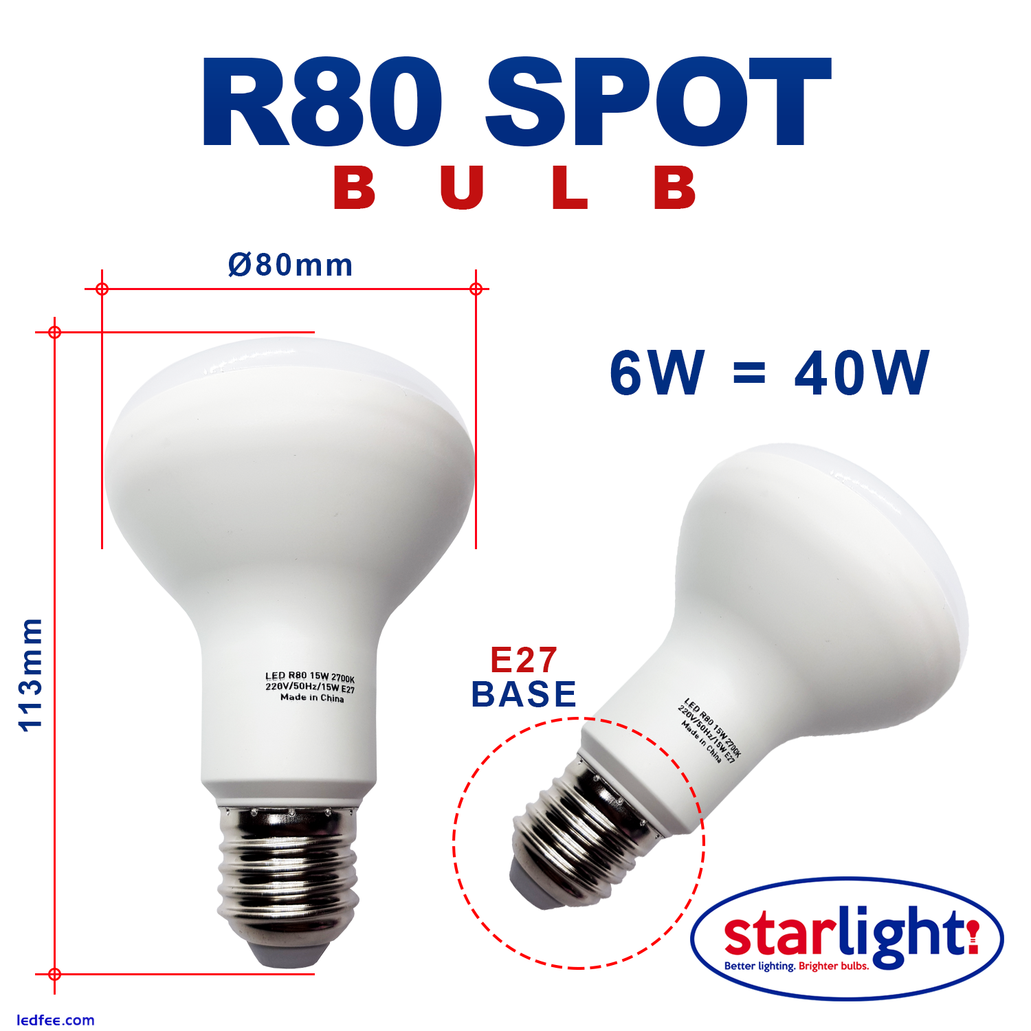 R50 R39 R63 R80 LED Bulb Spot Light Warm White Day Light E27 E14 Lamps 2 