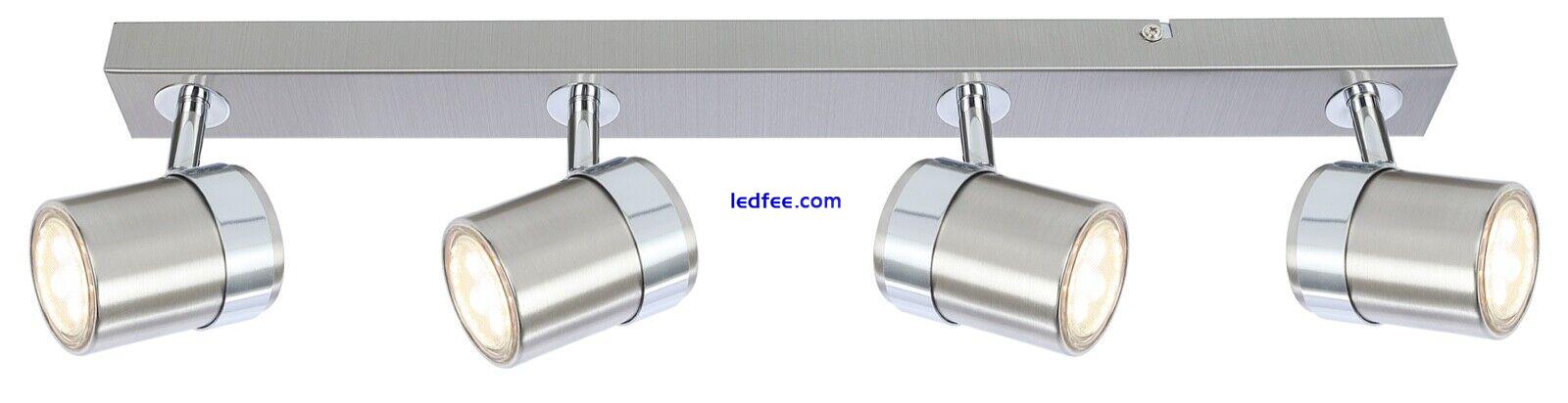 Modern 4 Way Ceiling Light Spotlights Adjustable LED GU10 Lamp Kitchen Fitting 3 