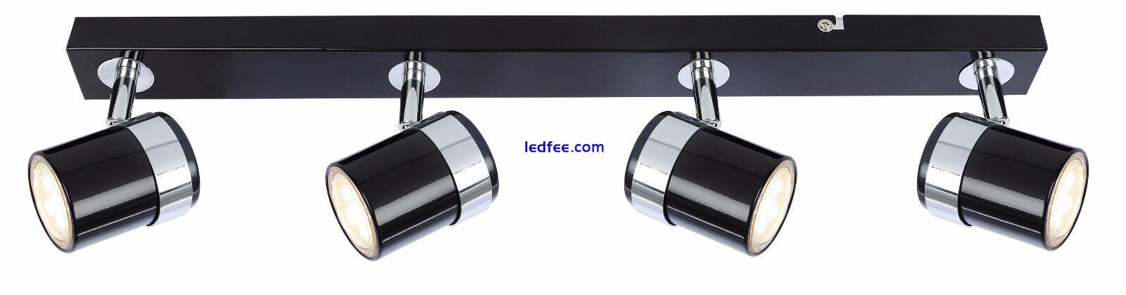 Modern 4 Way Ceiling Light Spotlights Adjustable LED GU10 Lamp Kitchen Fitting 5 