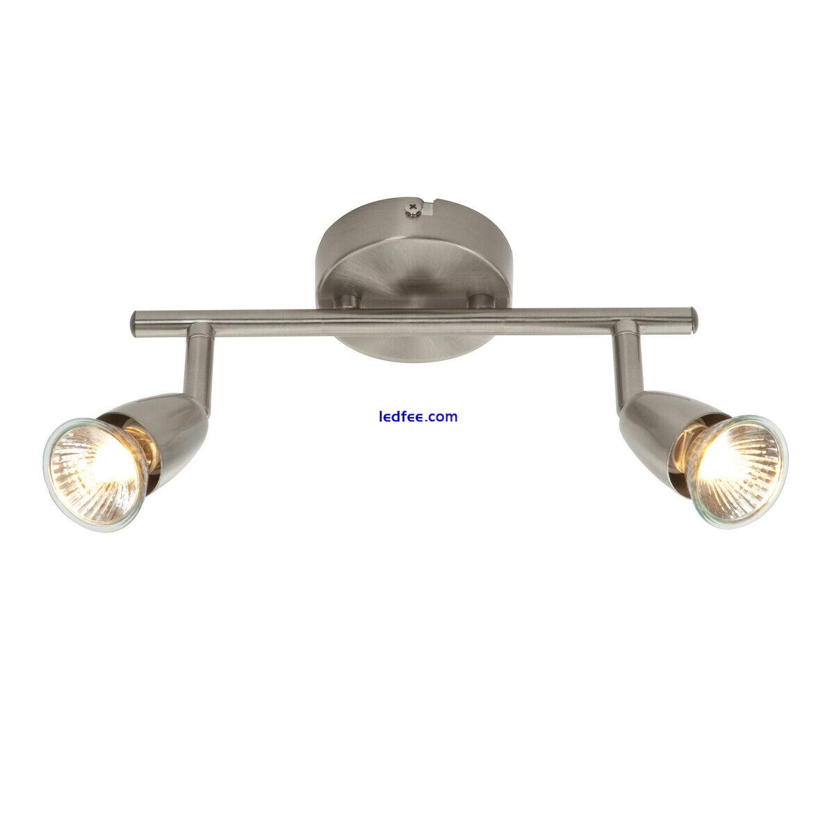 Saxby Amalfi Twin Head GU10 Spotlight Bar Swivel Ceiling Mounted Dimmable Light 3 