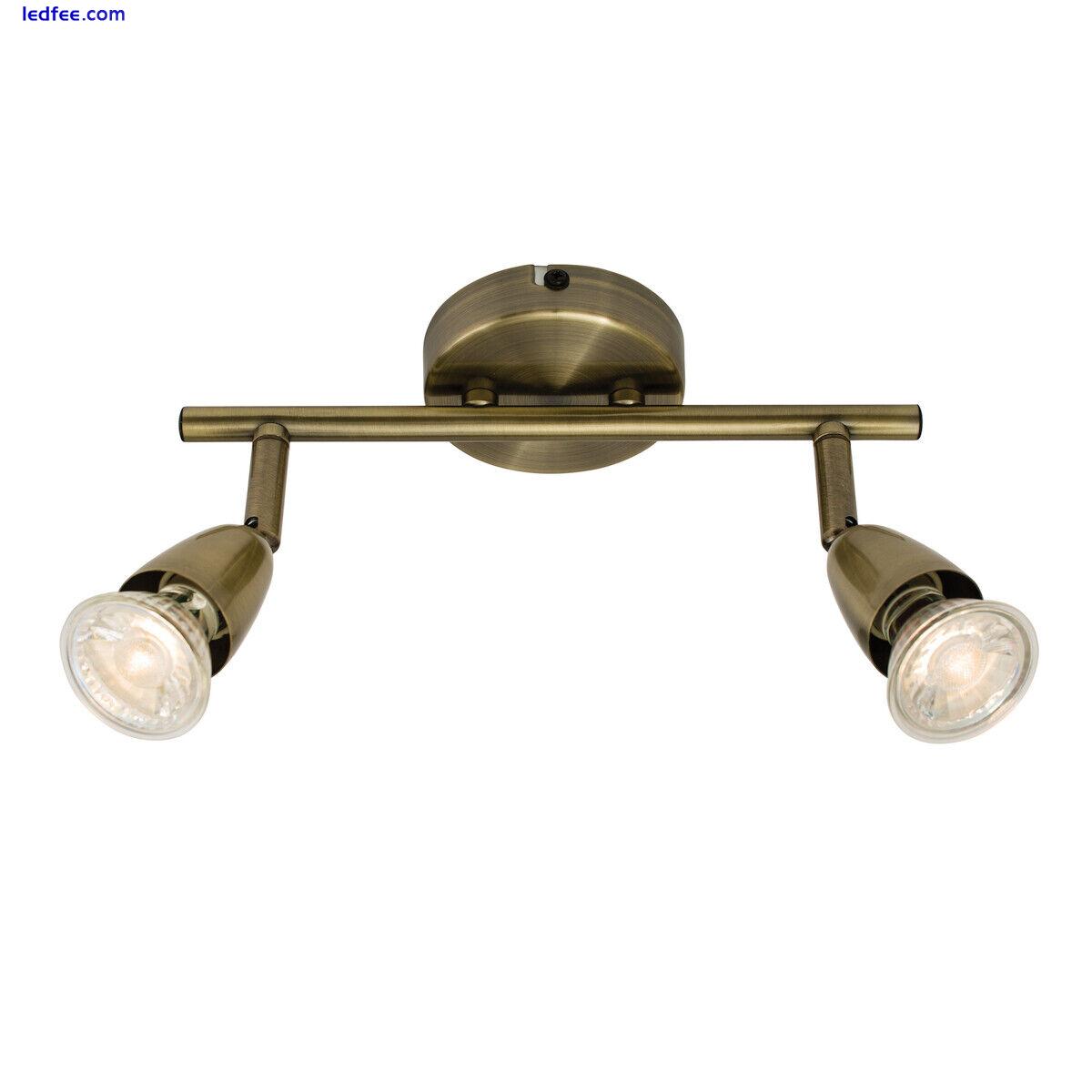 Saxby Amalfi Twin Head GU10 Spotlight Bar Swivel Ceiling Mounted Dimmable Light 0 