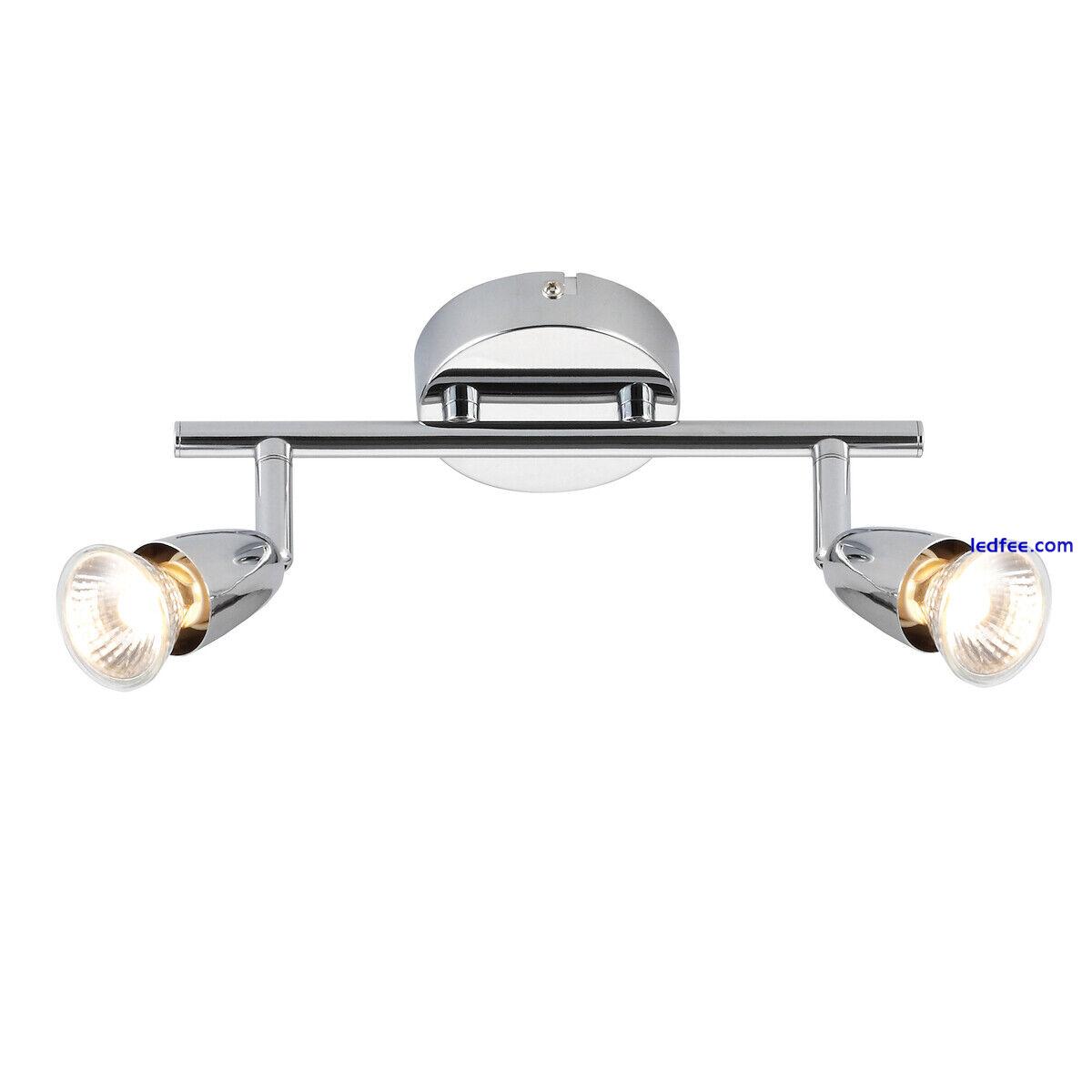 Saxby Amalfi Twin Head GU10 Spotlight Bar Swivel Ceiling Mounted Dimmable Light 1 