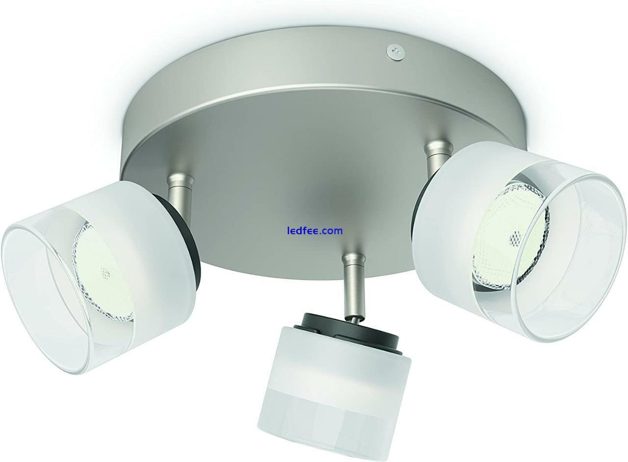 Philips myLiving Fremont 3x4W LED Spotlight (Equivalent 31W) Nickel - 533331716 0 