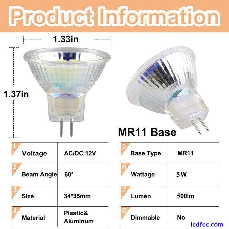 10PCS 3W/5W MR11 LED Spotlight 12/18LEDs SMD2835 AC 12V/DC 12V Home Light Bulbs 4 