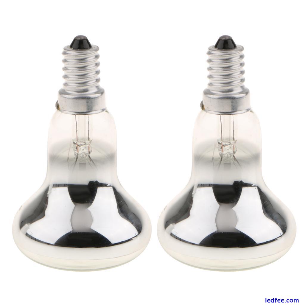 2pcs R50 Reflector Tungsten Filament Spotlight Bulb  Lamp SES E14 40W 3 