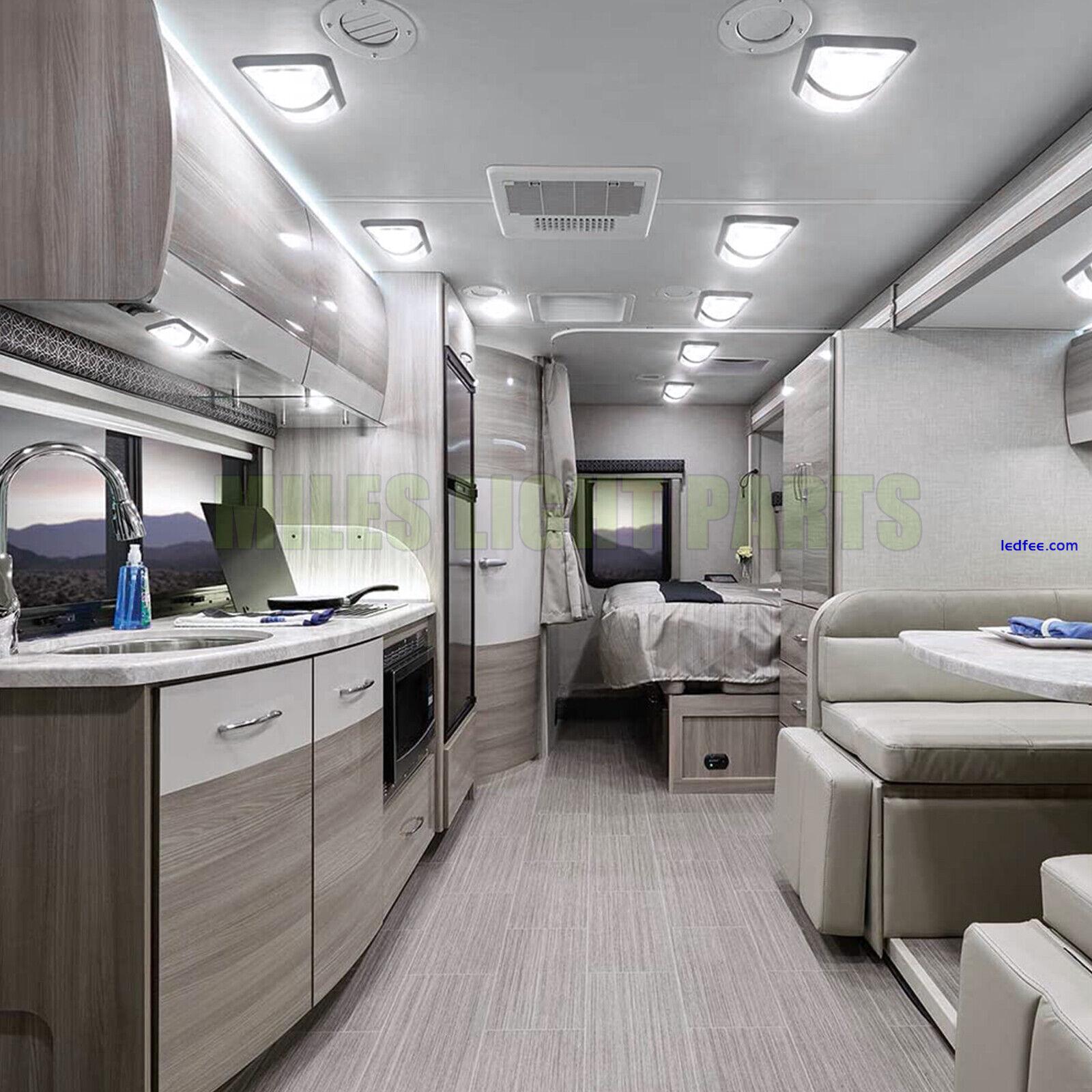 12V LED Lights Campervan RV Ceiling Dome White 6000K Van Interior Light Caravan 4 