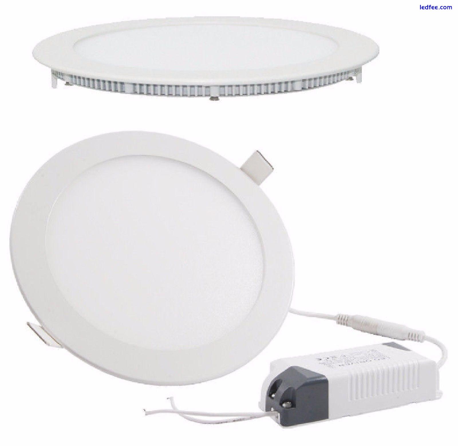 18W Round Slim LED Recessed Panel Light Ceiling Downlights Spotlights 6500K 0 