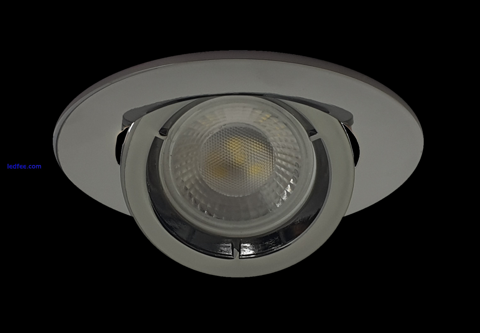 Recessed Tilt Ceiling Downlight Large Black GU10 Scoop Directional Spotlight 0 