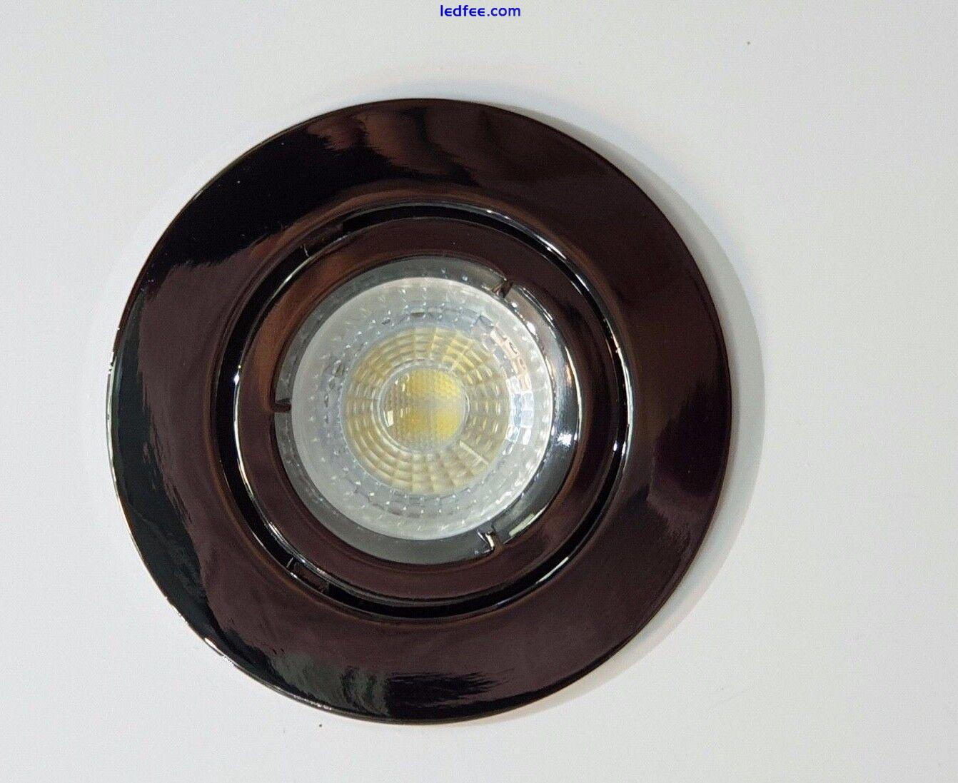 Recessed Tilt Ceiling Downlight Large Black GU10 Scoop Directional Spotlight 2 
