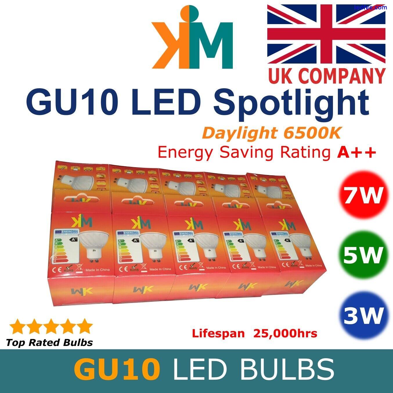 GU10 LED Bulbs  Spotlights LED Lights Energy A++ Rating Daylight Colour 6500K 5W 1 