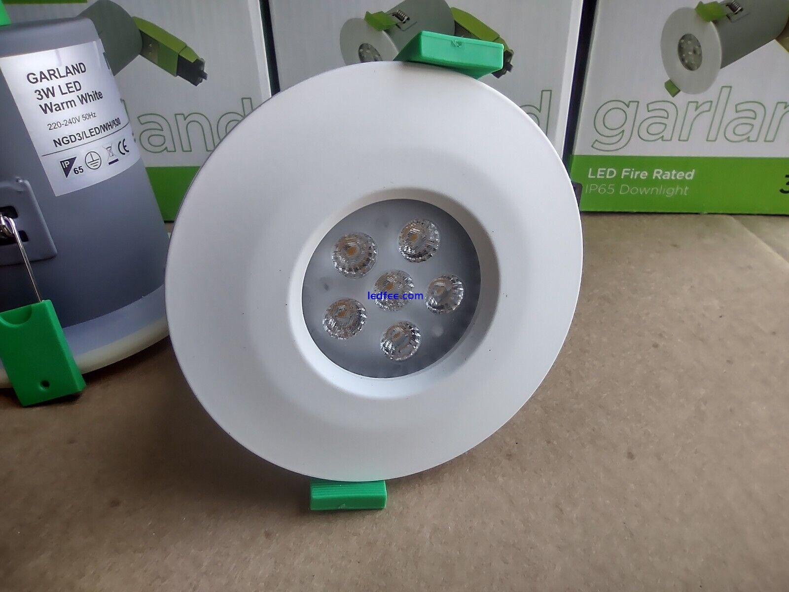 4x Pack LED Downlight Fire Rated Ceiling IP65 3W All Rooms Bathroom White 240v 1 