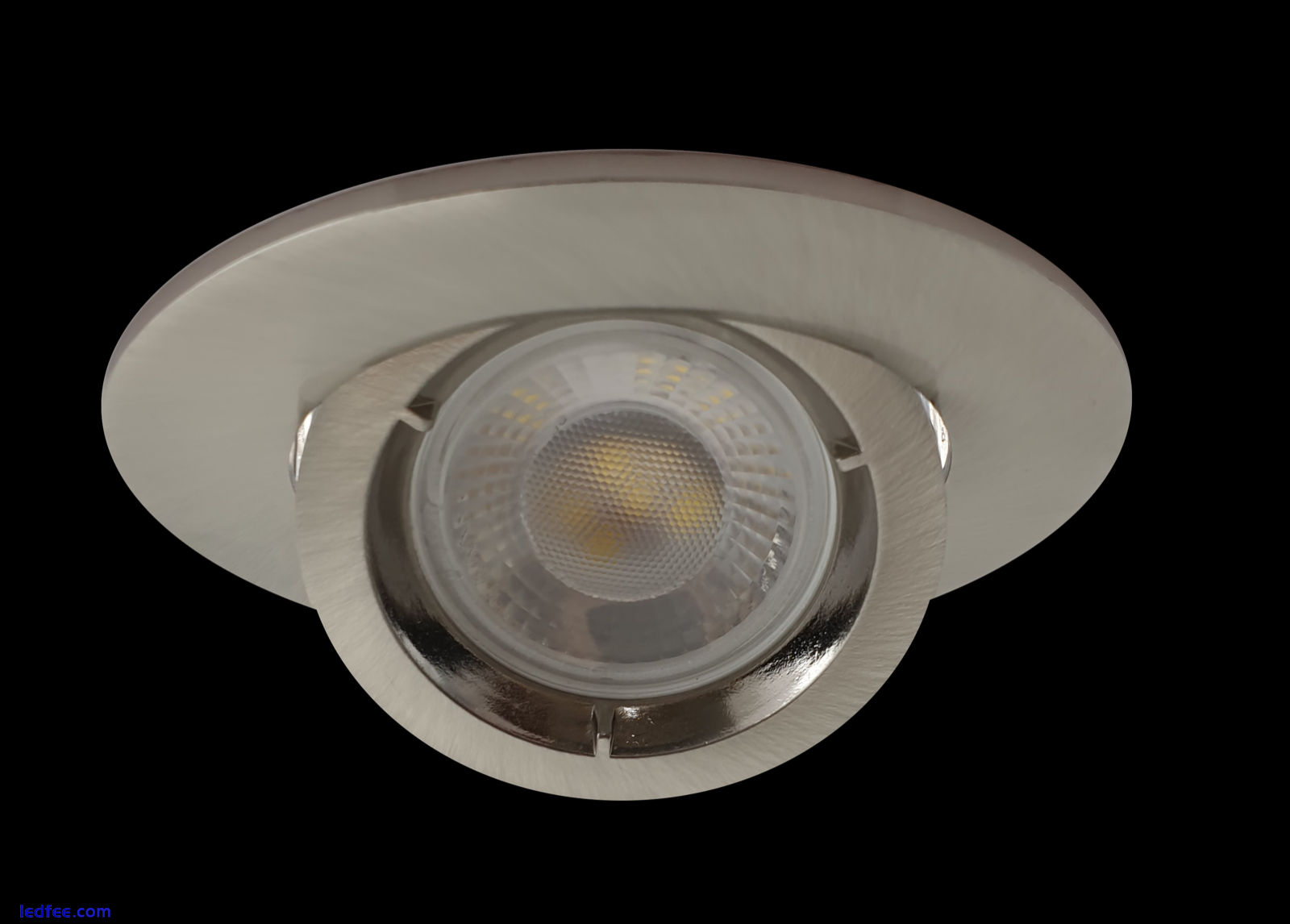 Large Satin GU10 Scoop Tilt Directional Recessed Ceiling Spotlight Downlight Led 0 