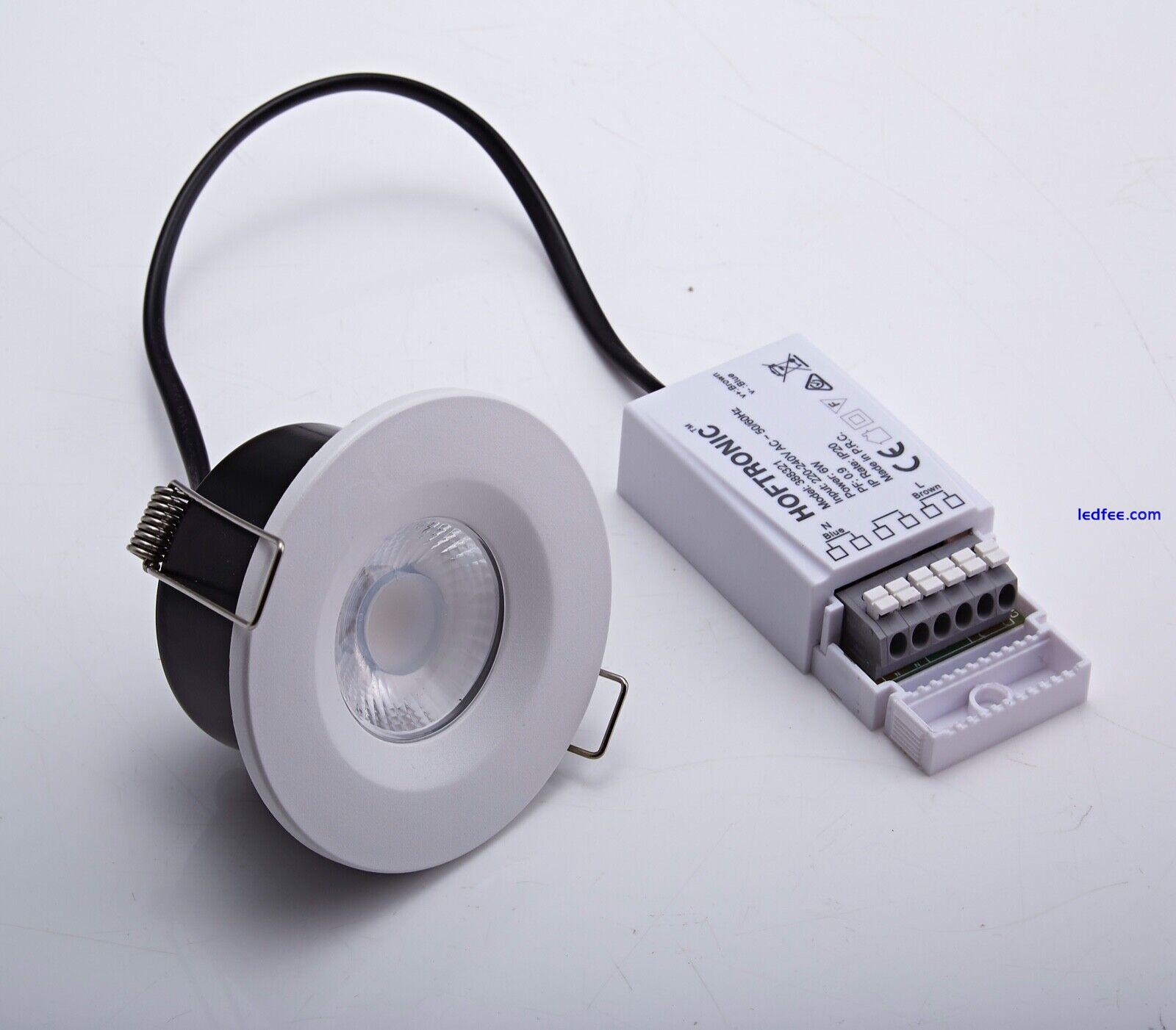 Fire Rated 6W Recessed Downlight LED Ceiling Lights Dimmable IP65 Spotlights 2 