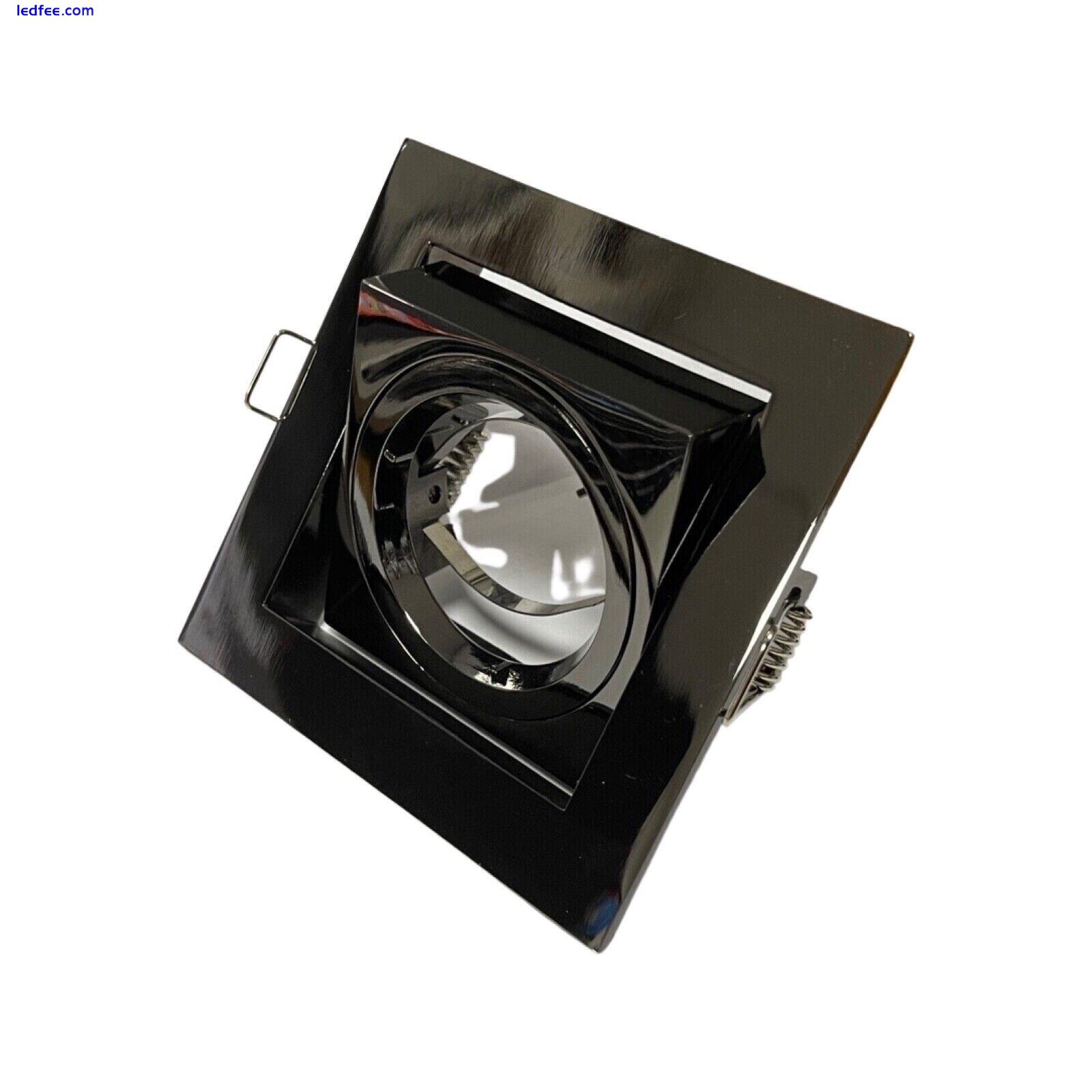 10X Black chrome Downlight Recessed Square  240V GU10, LED Tilted Ceiling Light  2 