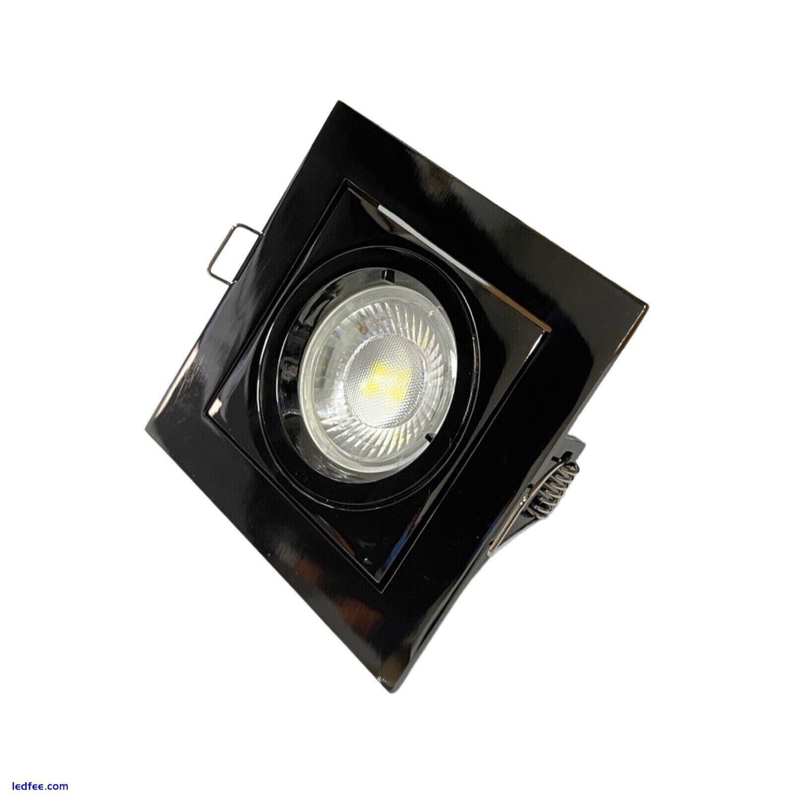 10X Black chrome Downlight Recessed Square  240V GU10, LED Tilted Ceiling Light  1 