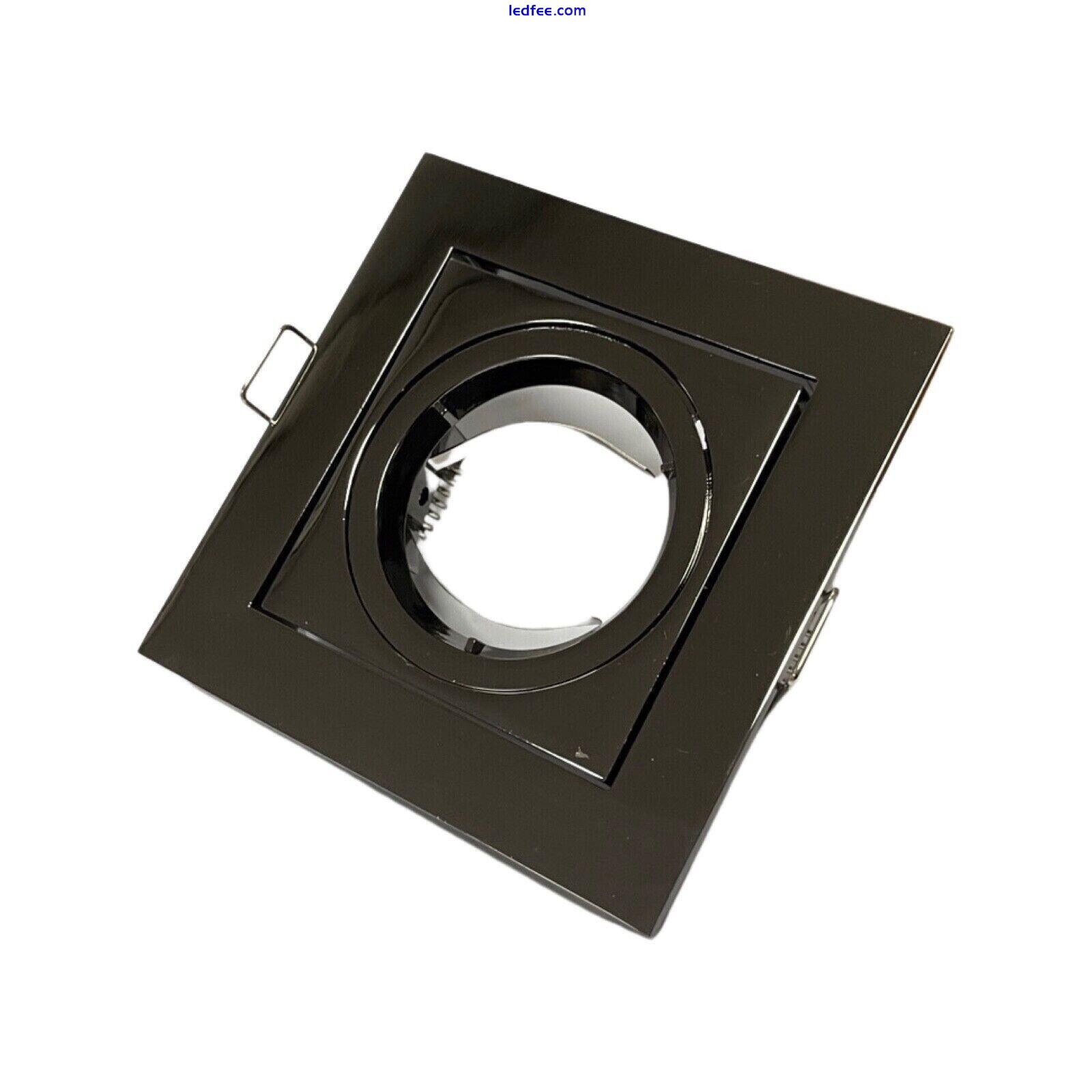 10X Black chrome Downlight Recessed Square  240V GU10, LED Tilted Ceiling Light  0 
