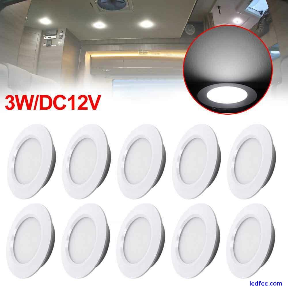 3W LED Recessed Ceiling Lights Slim Panel Downlight Round Spot Lights Lamp 12V  4 