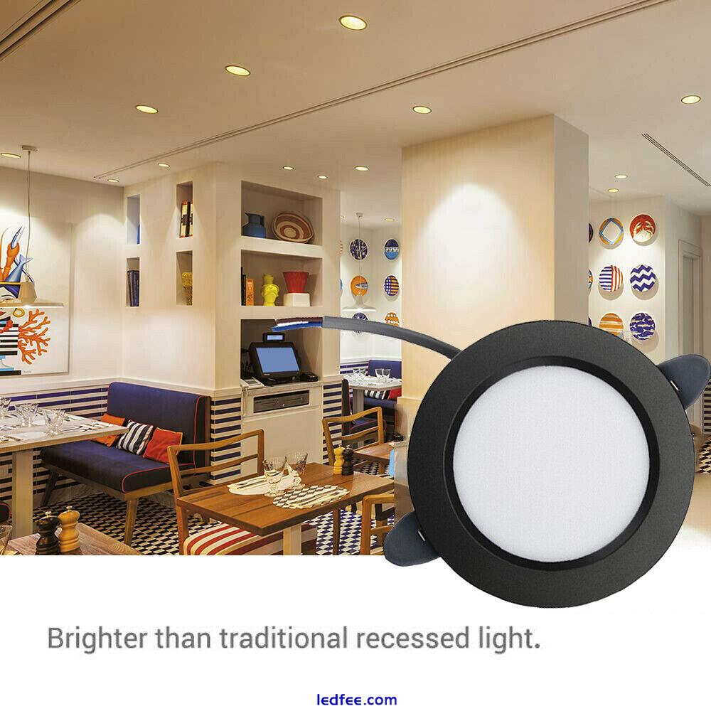 Dimmable LED Panel Downlight Recessed Ceiling Light 3W 5W Black White Lamp 220V 1 