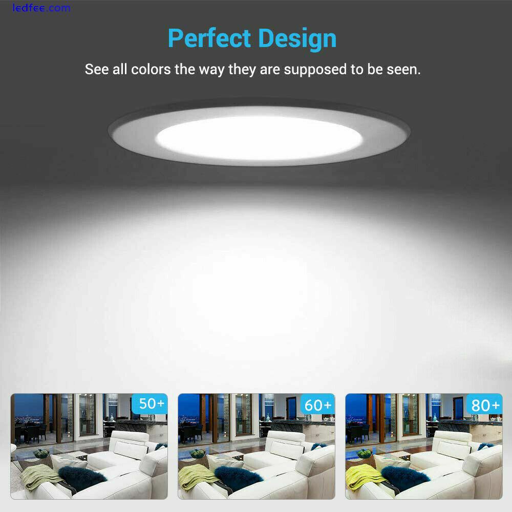 Dimmable LED Panel Downlight Recessed Ceiling Light 3W 5W Black White Lamp 220V 2 