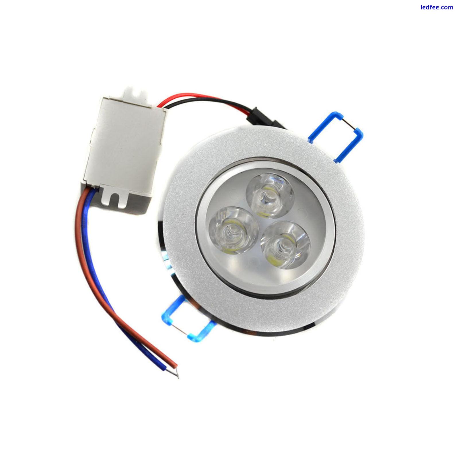 3W Dimmable LED Recessed Ceiling Downlight Lamp Spotlight with Driver 220V 240V 5 