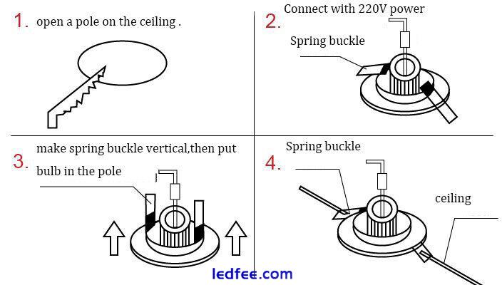 3W Dimmable LED Recessed Ceiling Downlight Lamp Spotlight with Driver 220V 240V 3 