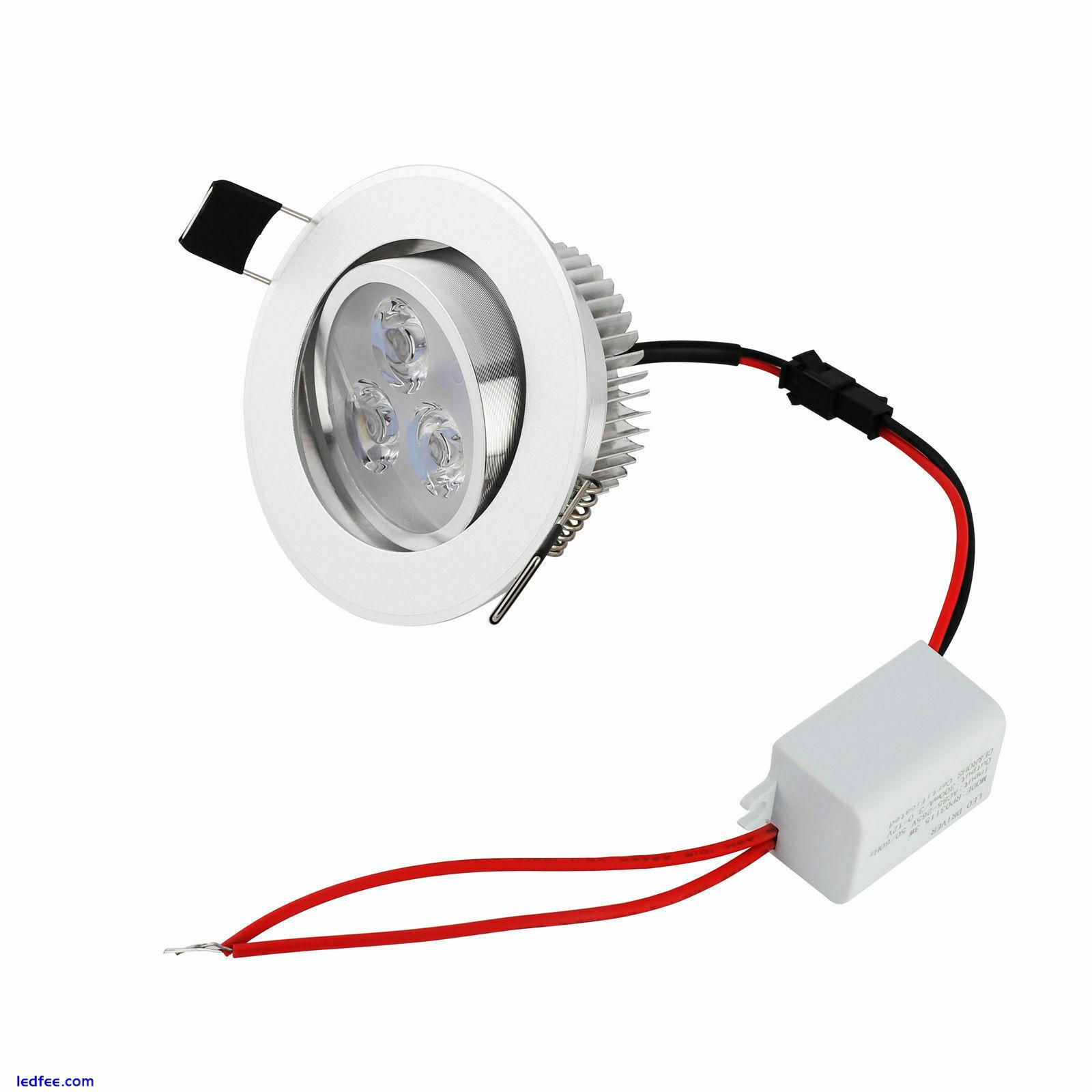 3W Dimmable LED Recessed Ceiling Downlight Lamp Spotlight with Driver 220V 240V 0 