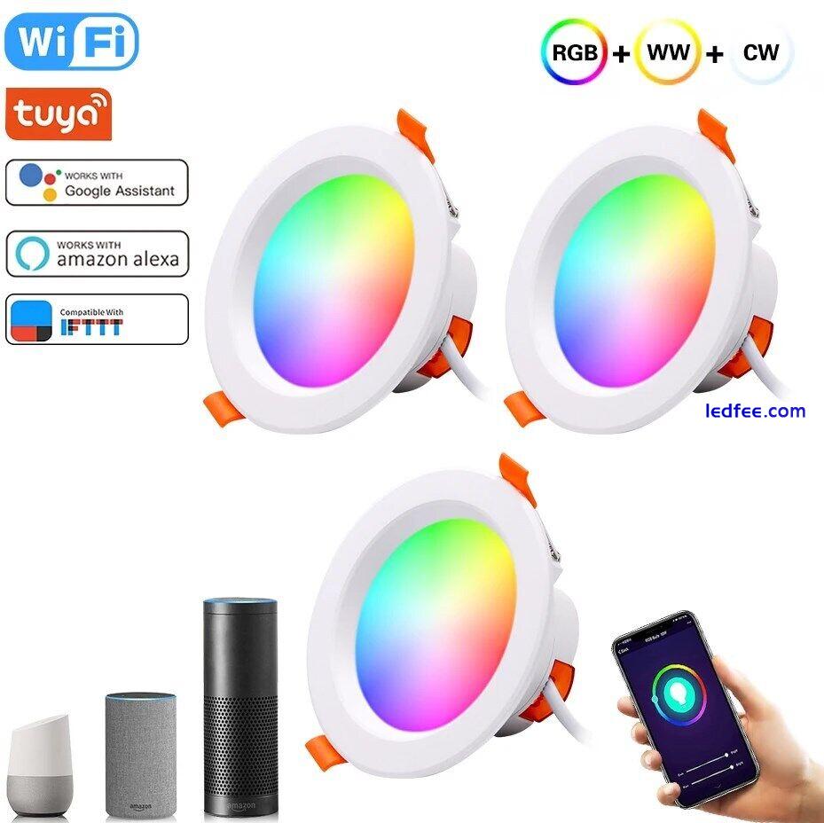 Wifi/Zigbee RGB LED Downlight Led Spot Recessed Tuya Dimmable Ceiling for Alexa 1 