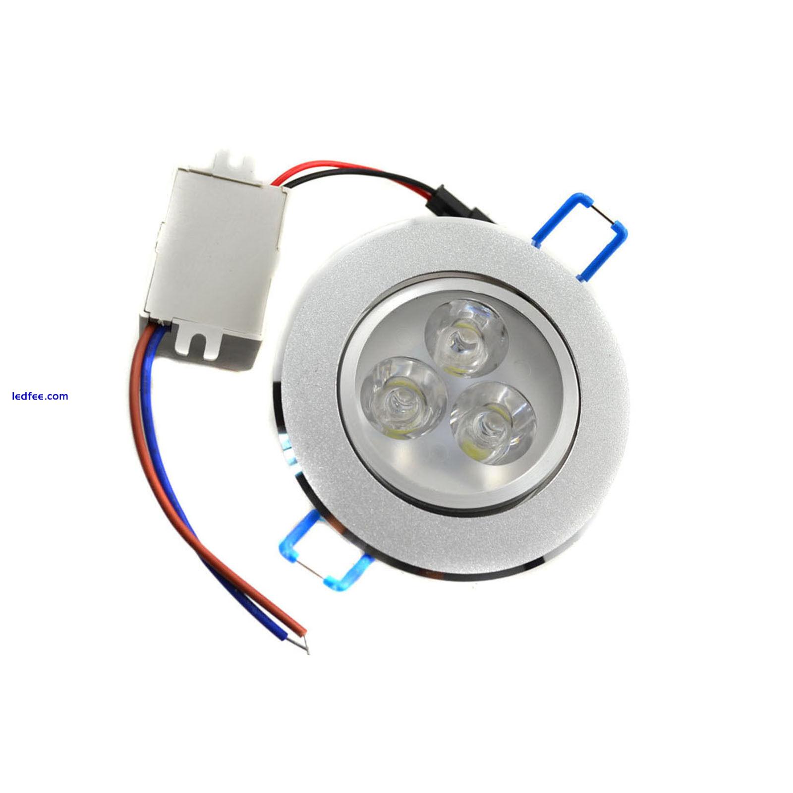 3W Dimmable LED Recessed Ceiling Downlight Lamp Spotlight with Driver 110V 220V 4 