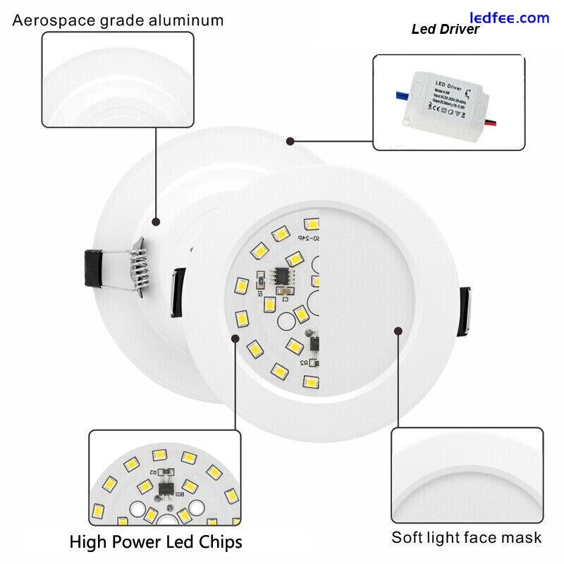 Dimmable LED Downlight Recessed Ceiling Light Lamp Round 5W/7W/9W/12W/25W White  1 